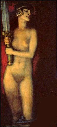 judith cropped painting - Franz von Stuck judith cropped art painting